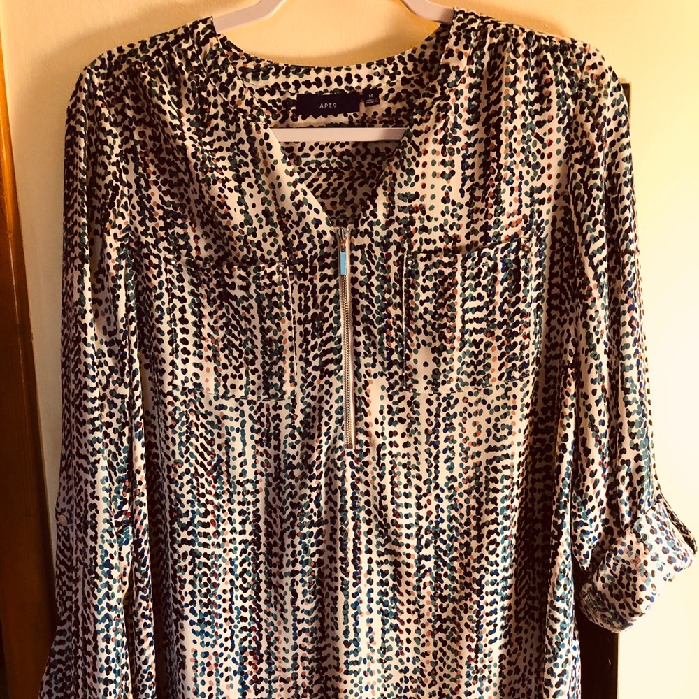 Apt 9 silky long sleeved blouse.